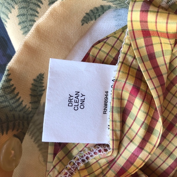 Rose Tree Sham European Naples Sun Plaid Cotton - Picture 3 of 4